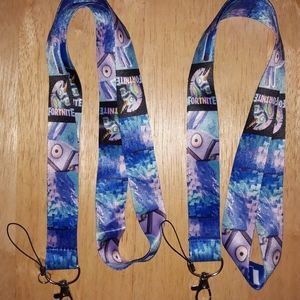 Epic Games Most Popular Video Game Fortnite One Size Blue Lanyard & Clip (2pcs)